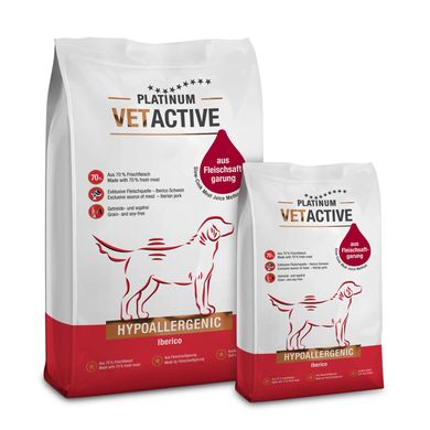Platinum VET ACTIVE Hypoallergenic - Гипоаллергенный корм для собак при пищевой аллергии/непереносимости, 10 кг