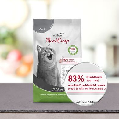 Platinum MeatCrisp Adult Chicken - Корм для дорослих котів / кішок з куркою, 1,5 кг